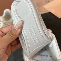 ミュウミュウ コピー スニーカー ペイント ロゴ キャンパス myy97879