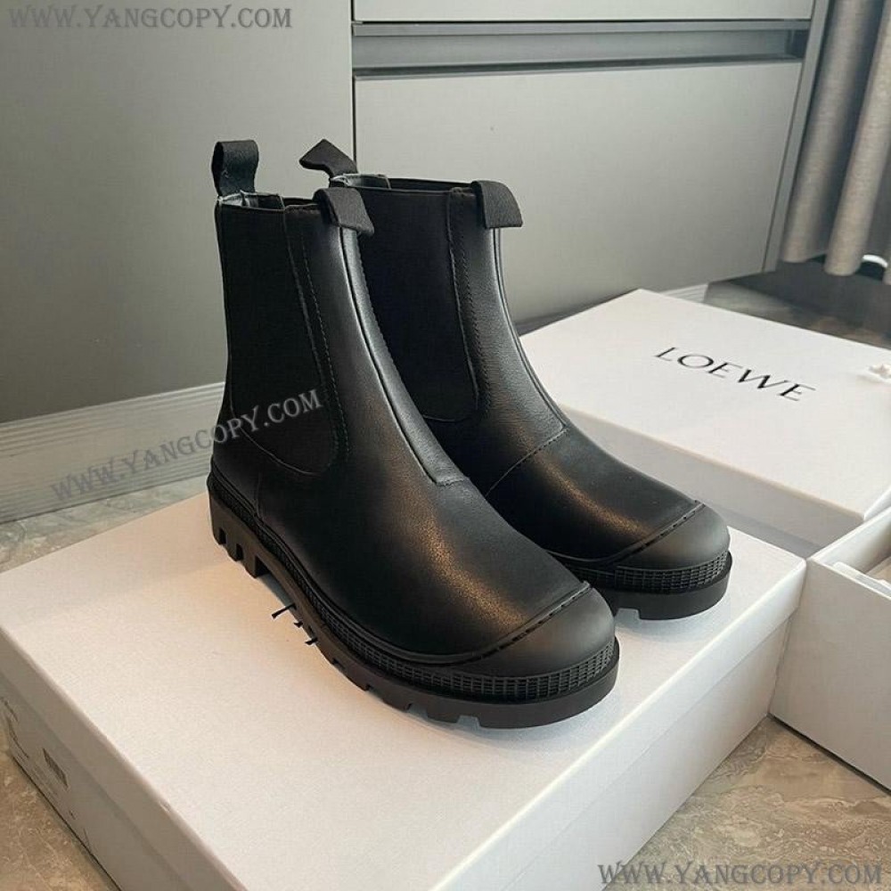 ロエベ スーパーコピー ブーツ CHELSEA BOOT カーフ サイドゴアブーツ lou35699