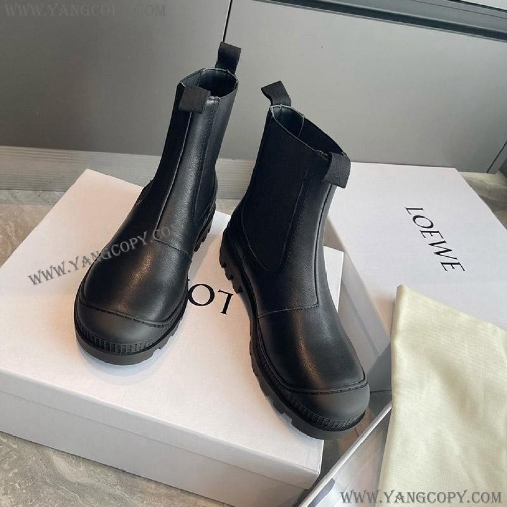 ロエベ スーパーコピー ブーツ CHELSEA BOOT カーフ サイドゴアブーツ lou35699