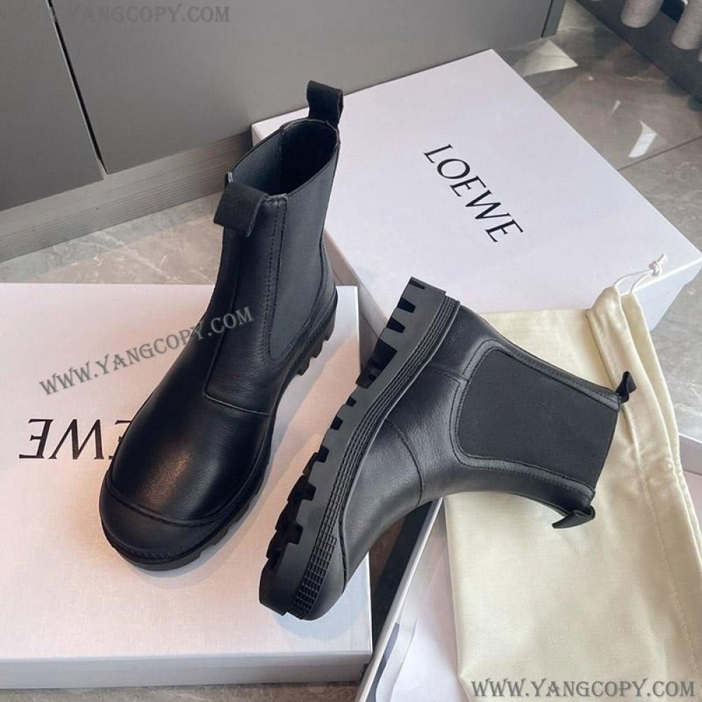 ロエベ スーパーコピー ブーツ CHELSEA BOOT カーフ サイドゴアブーツ lou35699