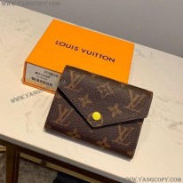 ルイヴィトン 偽物 財布 ポルトフォイユ ヴィクトリーヌ ダミエ エベヌ ミニ財布LV20274