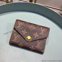 ルイヴィトン 偽物 財布 ポルトフォイユ ヴィクトリーヌ ダミエ エベヌ ミニ財布LV20274