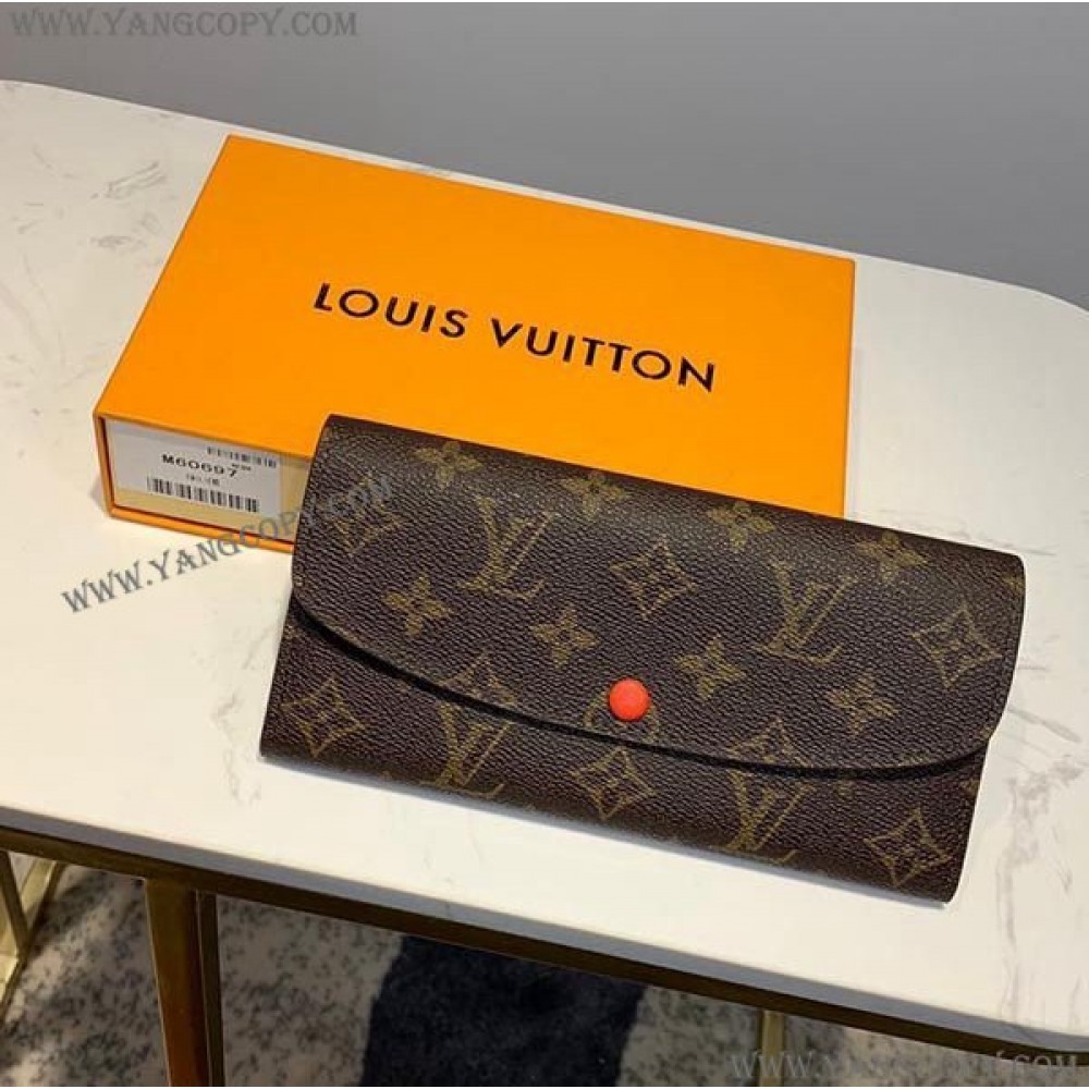 ルイヴィトン 偽物 財布 モノグラム ポルトフォイユ エミリー ミモザ 長財布LV20268