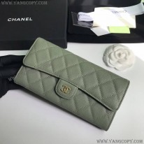 シャネル スーパーコピー 二折りカブセ長財布 キャビア shm47119
