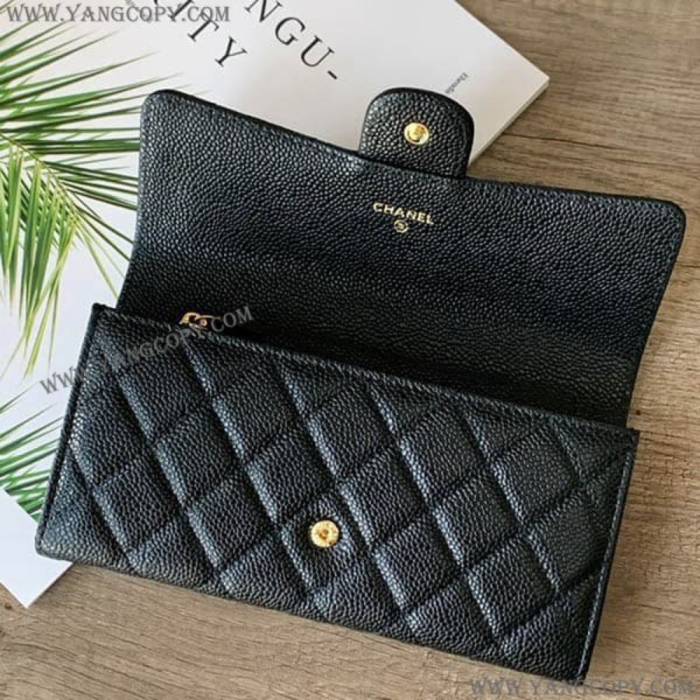 シャネル スーパーコピー マトラッセキャビアスキン長財布 shk34837