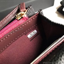 シャネル スーパーコピー 二折りカブセ長財布 キャビア shi38782