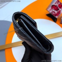 サンローラン 偽物 モノグラム 三つ折り財布   ゴールド金具 Sal15420