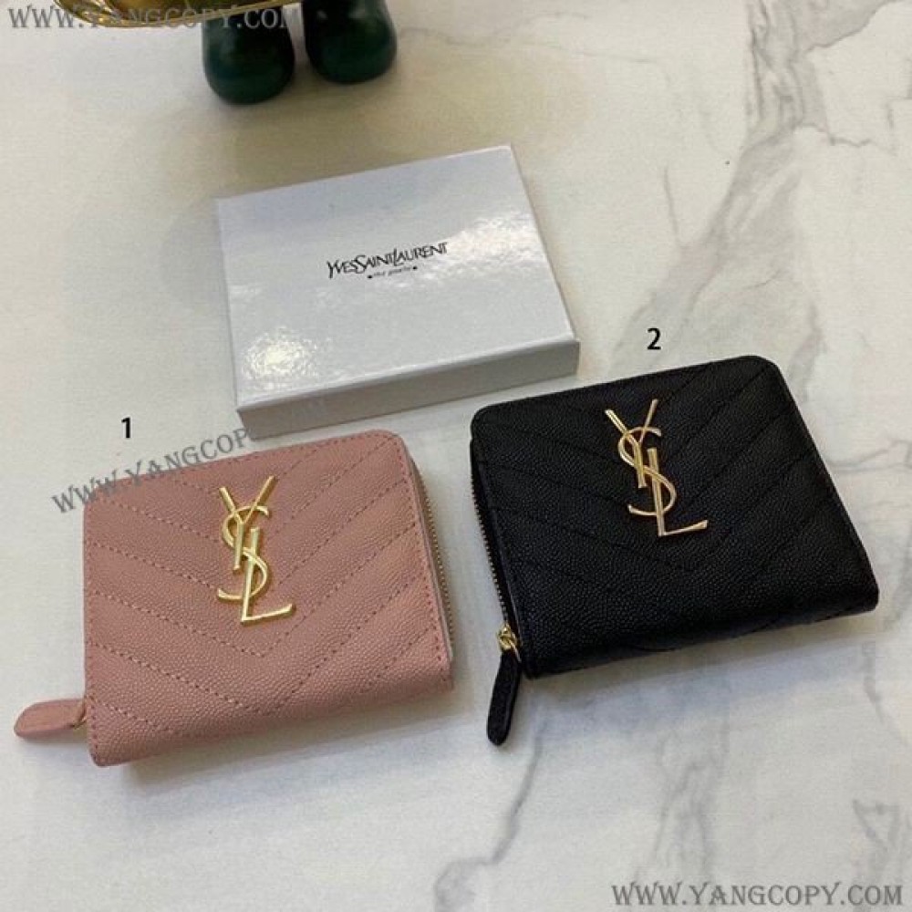 サンローラン 偽物 YSL ２つ折り ミニ財布   Saz70832