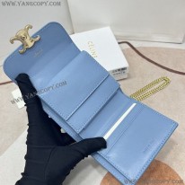 セリーヌ スーパーコピー ラムスキンフラップウォレット ミニ財布 10D783BZG.38NO