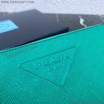 プラダ 偽物 サフィアーノエンボスレザー ジップアラウンド長財布 グリーン puh57020