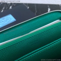 プラダ 偽物 サフィアーノエンボスレザー ジップアラウンド長財布 グリーン puh57020