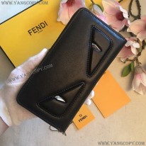 フェンディ 偽物 バッグ バグズ ブラックレザー 長財布 fee30631