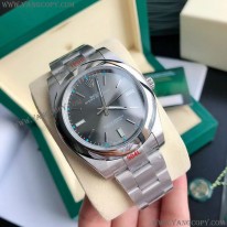 ロレックス 偽物 時計 オイスターパーペチュアル 41mm ダークロジウム メンズ roj96370