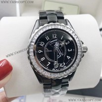 シャネル 偽物 J12 時計 マドモアゼル 33mm/38mm ダイヤモンドベゼル H5242