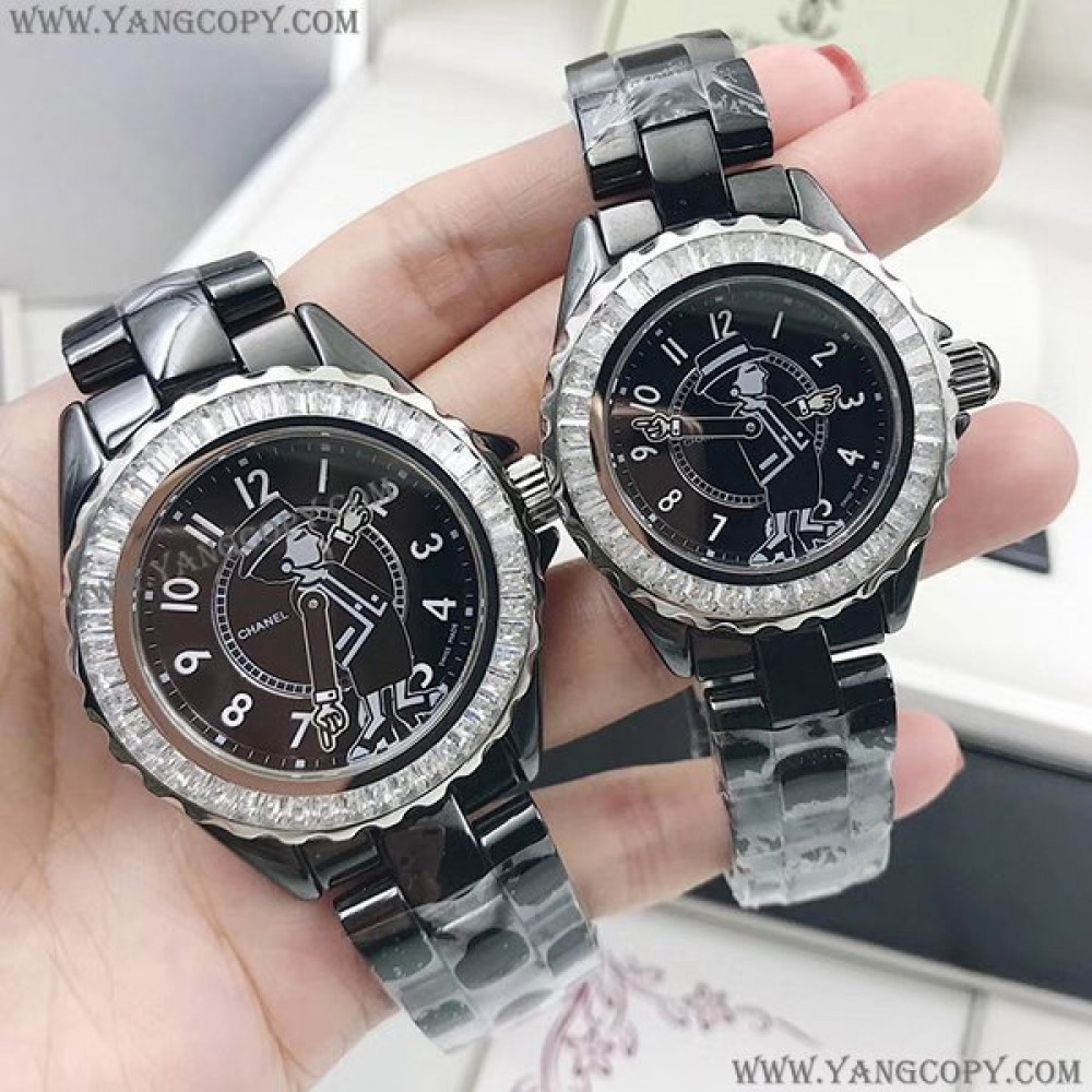 シャネル 偽物 J12 時計 マドモアゼル 33mm/38mm ダイヤモンドベゼル H5242