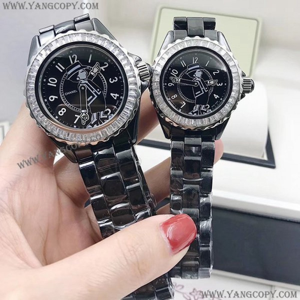 シャネル 偽物 J12 時計 マドモアゼル 33mm/38mm ダイヤモンドベゼル H5242