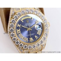 ロレックス スーパー コピー 腕時計 デイデイト 39MM メンズ パープル ダイヤモンドベゼル roo45419