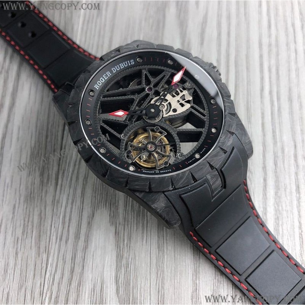 ロジェデュブイ 偽物 エクスカリバー スパイダー カーボン 42MM rop39693