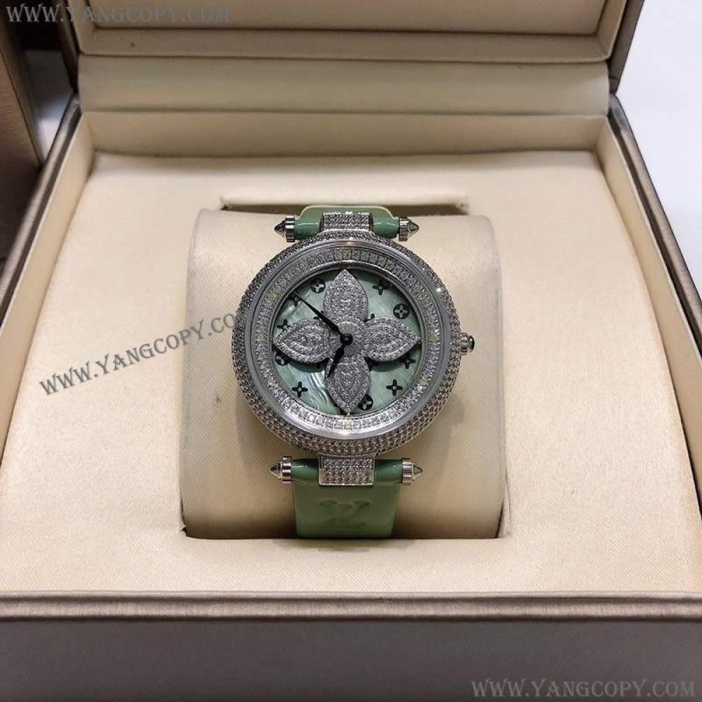 ルイヴィトン 偽物 時計 全面ダイヤ N級品 38mm 自動巻き vue43633
