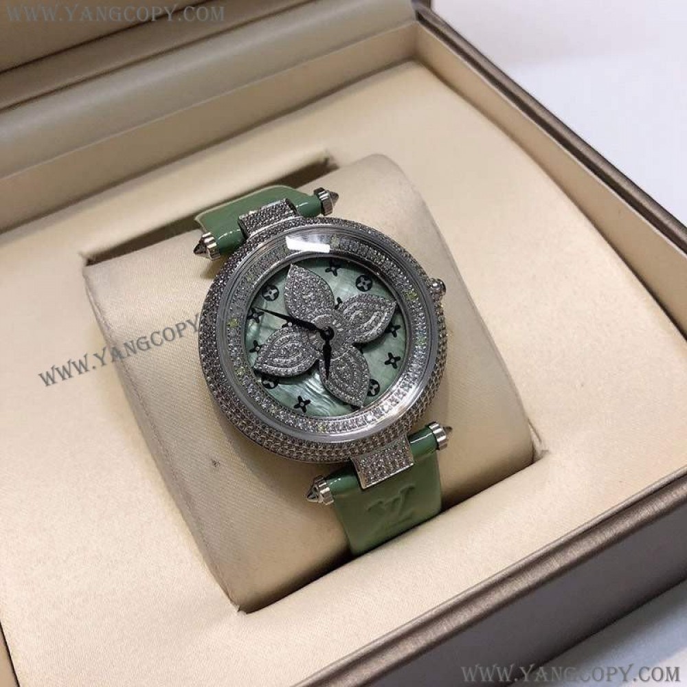ルイヴィトン 偽物 時計 全面ダイヤ N級品 38mm 自動巻き vue43633