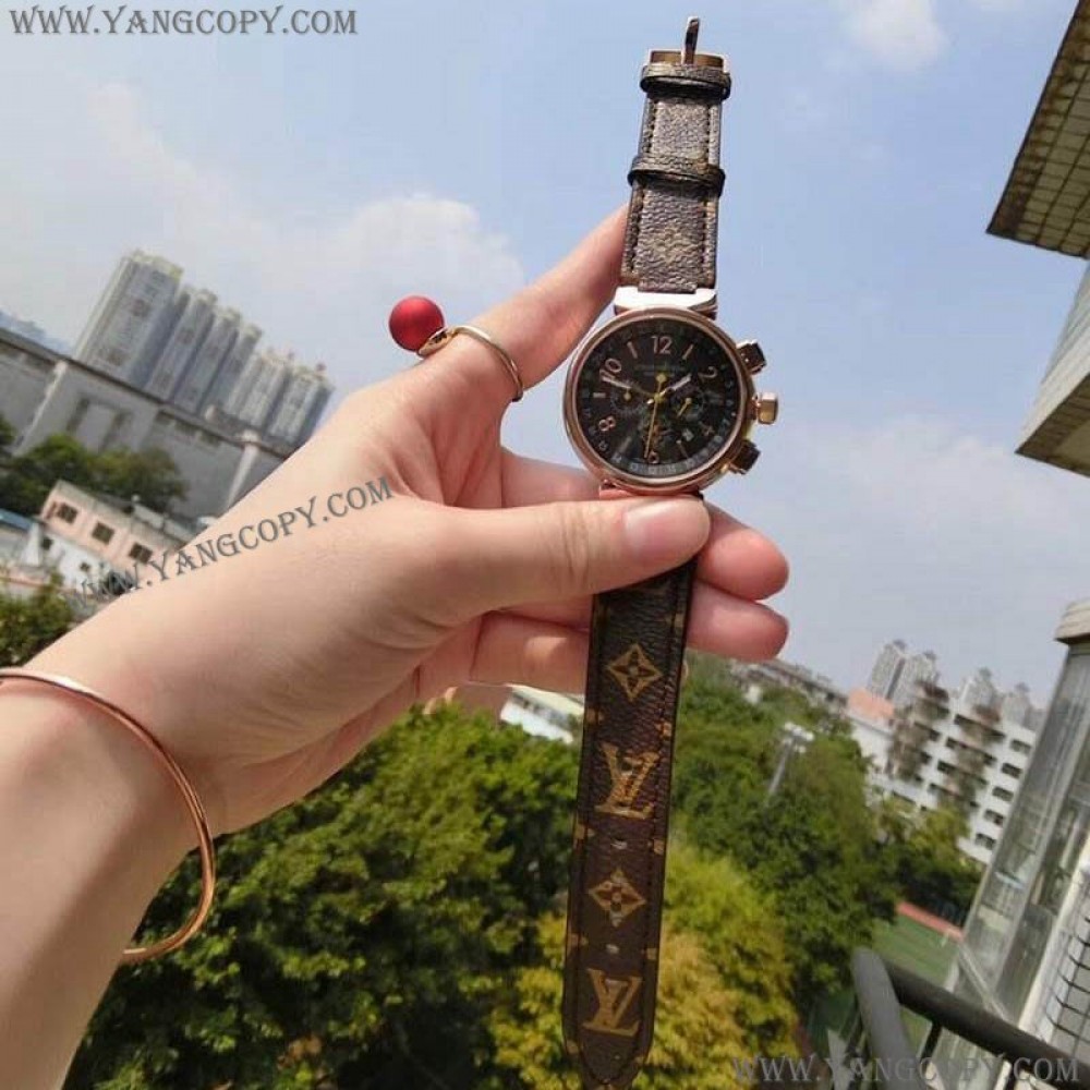 ルイヴィトン スーパーコピー 時計 タンブール ストリート ダイバー モノグラム 33mm vuy88476