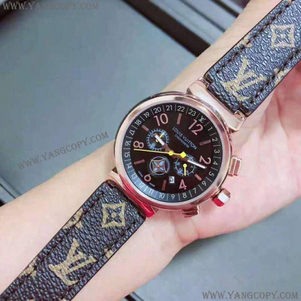 ルイヴィトン スーパーコピー 時計 タンブール ストリート ダイバー モノグラム 33mm vuy88476