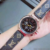 ルイヴィトン スーパーコピー 時計 タンブール ストリート ダイバー モノグラム 33mm vuy88476