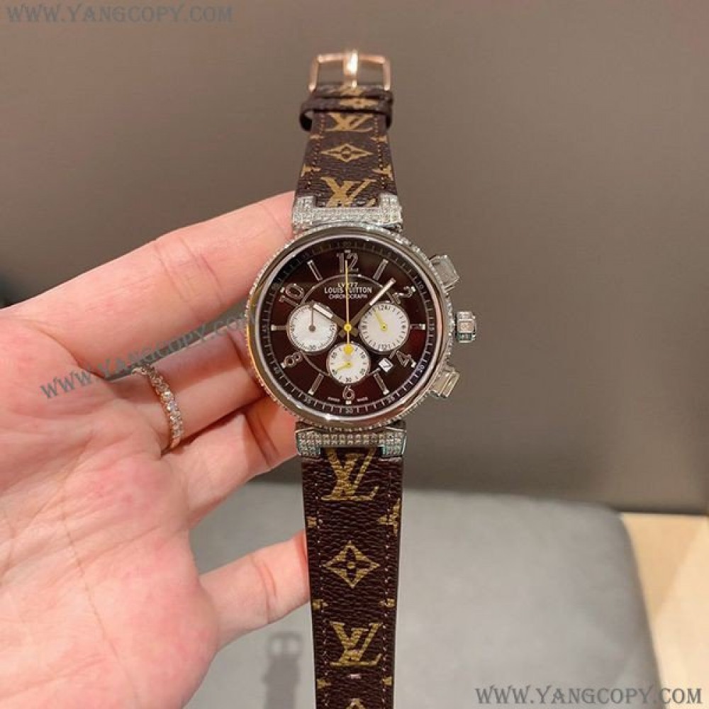 ルイヴィトン 偽物 タンブール クロノグラフ 41mm vus80570