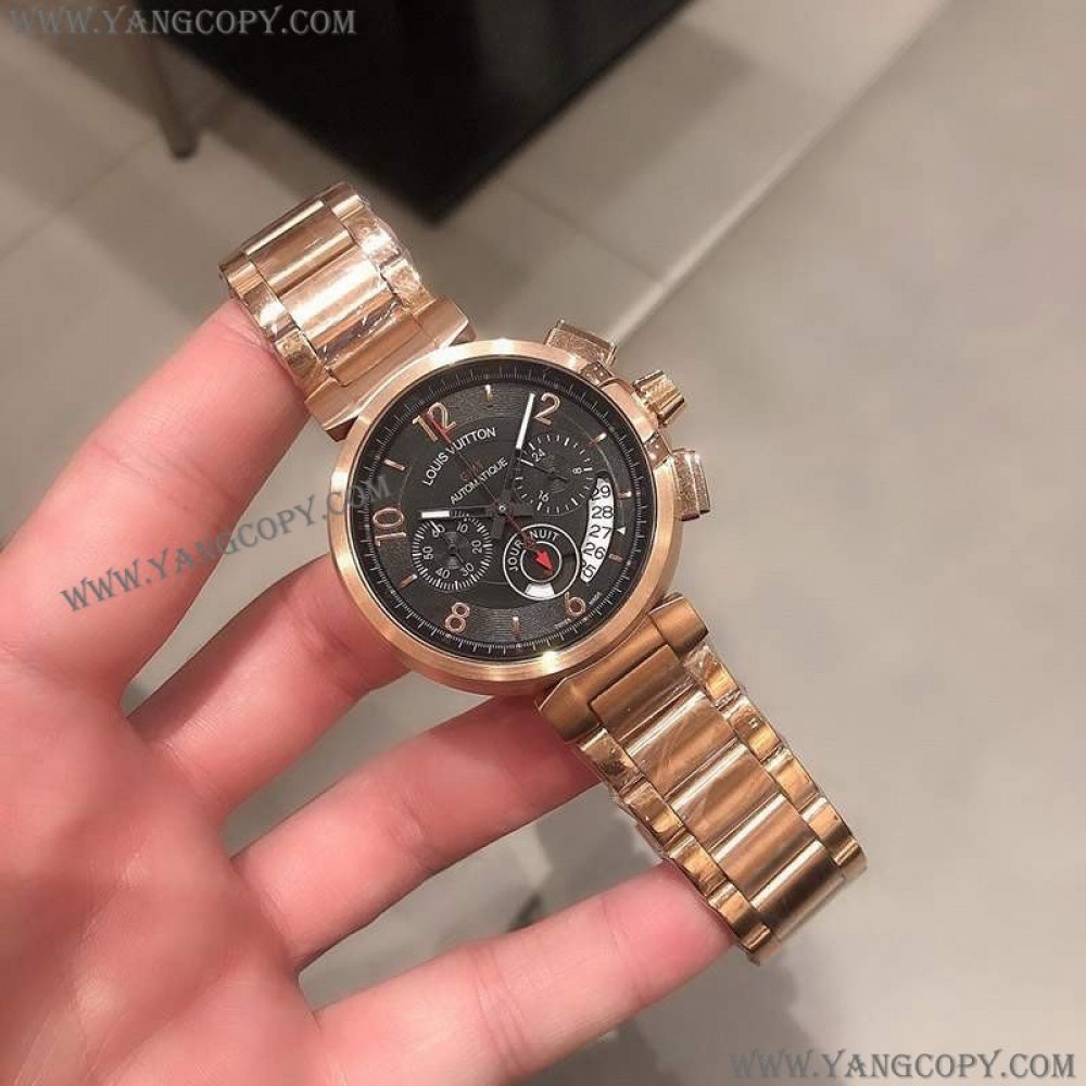 ルイヴィトン 偽物 時計 タンブール ストリート ダイバー メンズ 44mm vup26806