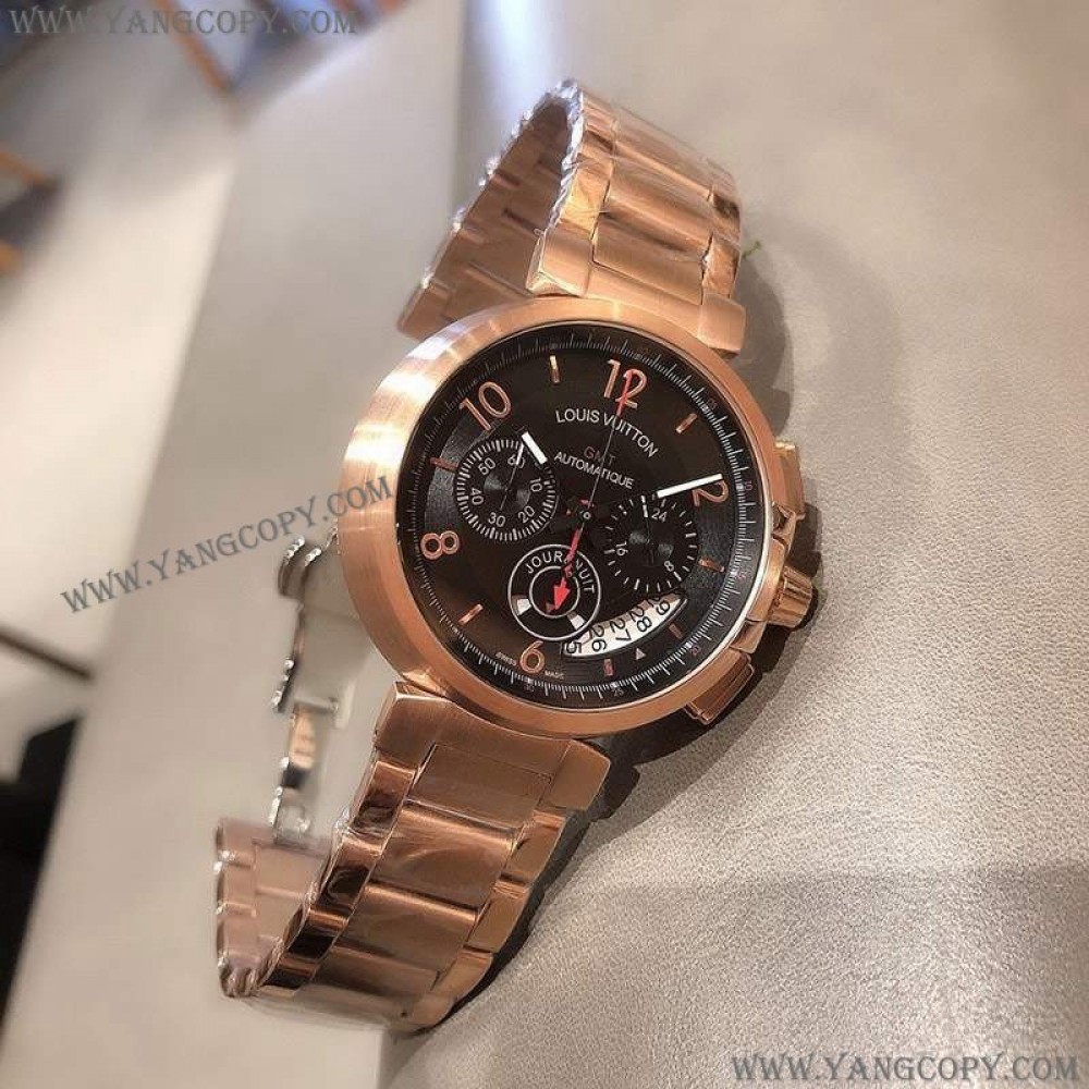 ルイヴィトン 偽物 時計 タンブール ストリート ダイバー メンズ 44mm vup26806